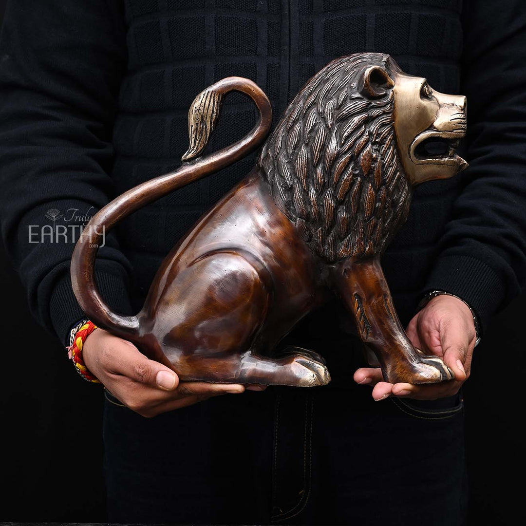 Pair of Lion - Brass