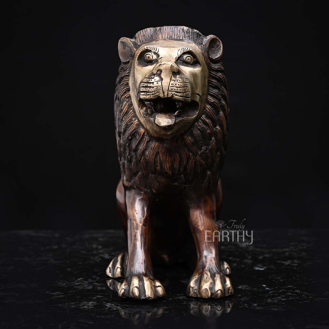 Pair of Lion - Brass