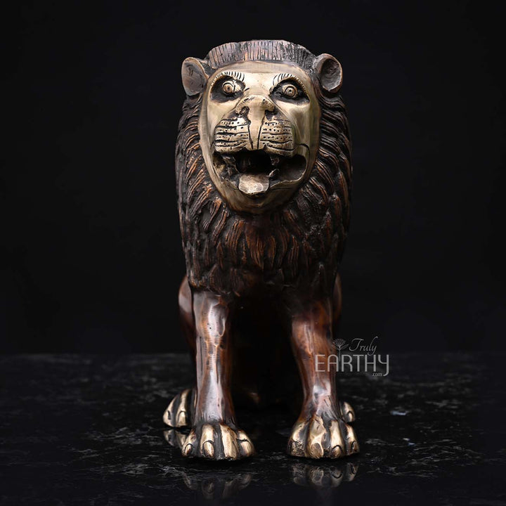 Pair of Lion - Brass