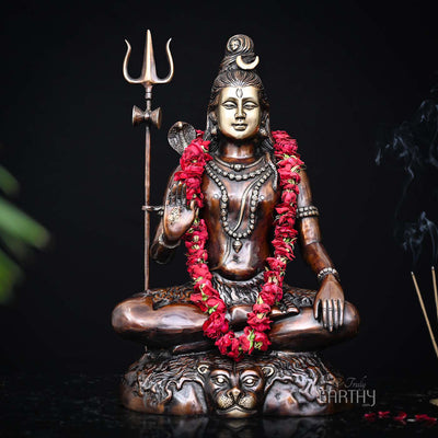 vintage shiva sculpture