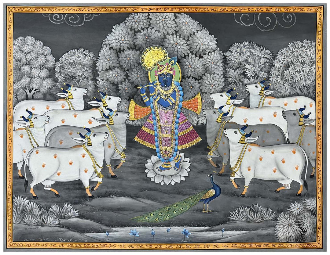 cows pichwai painting