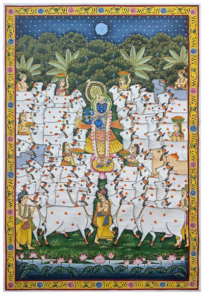 cows pichwai painting