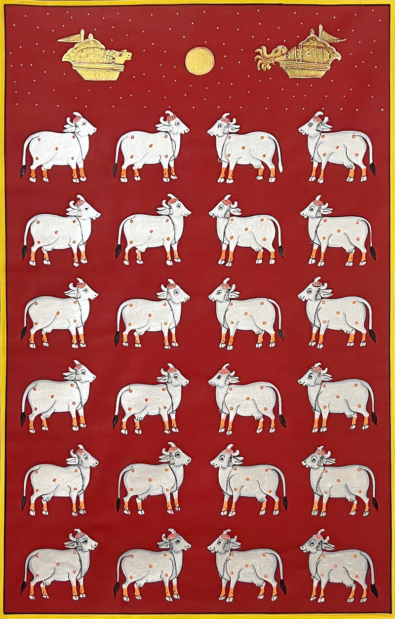 cows pichwai painting