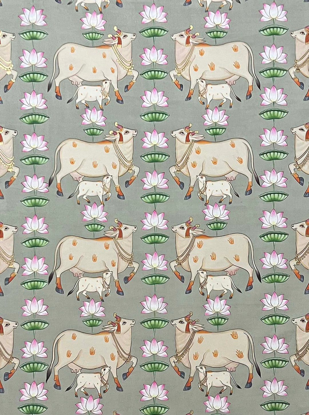 Hanmade Cows Pichwai Painting (Unframed)