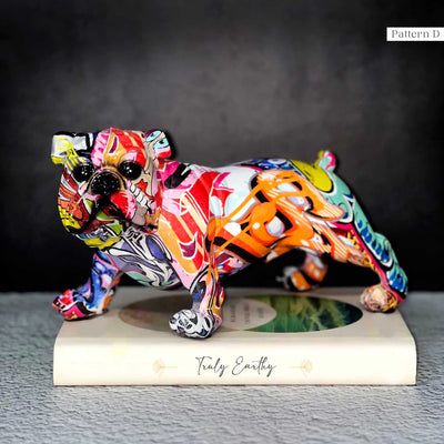 Graffiti Bulldog Figurine, angel 8