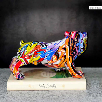 Graffiti Bulldog Figurine, angel 9