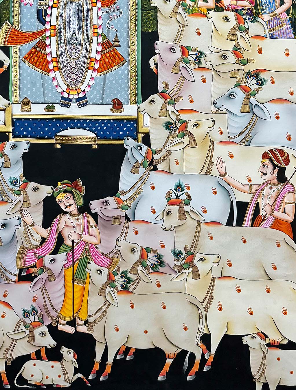 Fine Gopashtami - Handmade Pichwai Painting (Unframed)