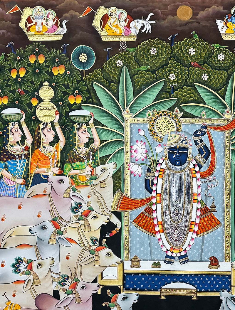 Fine Gopashtami - Handmade Pichwai Painting (Unframed)