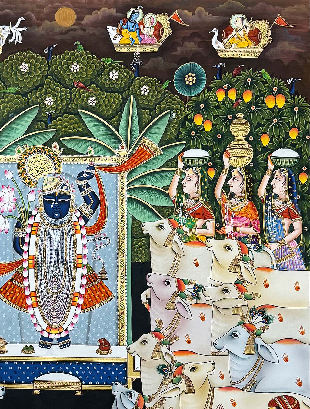 Fine Gopashtami - Handmade Pichwai Painting (Unframed)