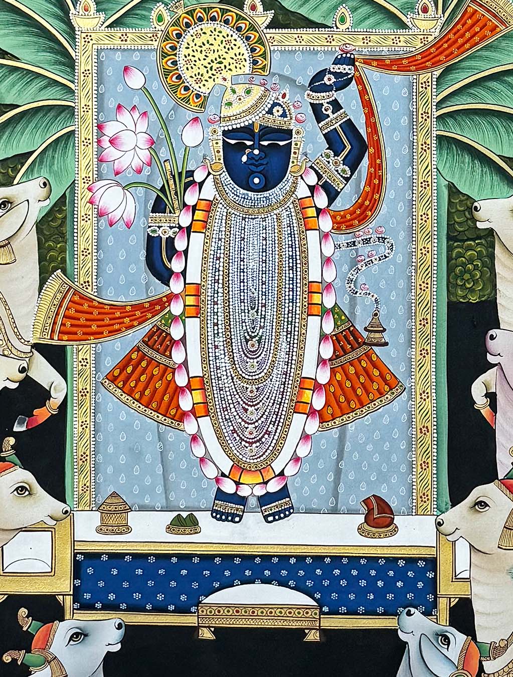 Fine Gopashtami - Handmade Pichwai Painting (Unframed)