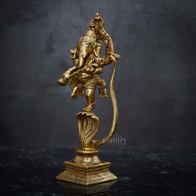 Brass Ganesha on Snake (10.5 inches / 1.6 Kg)