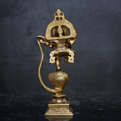 Brass Ganesha on Snake (10.5 inches / 1.6 Kg)