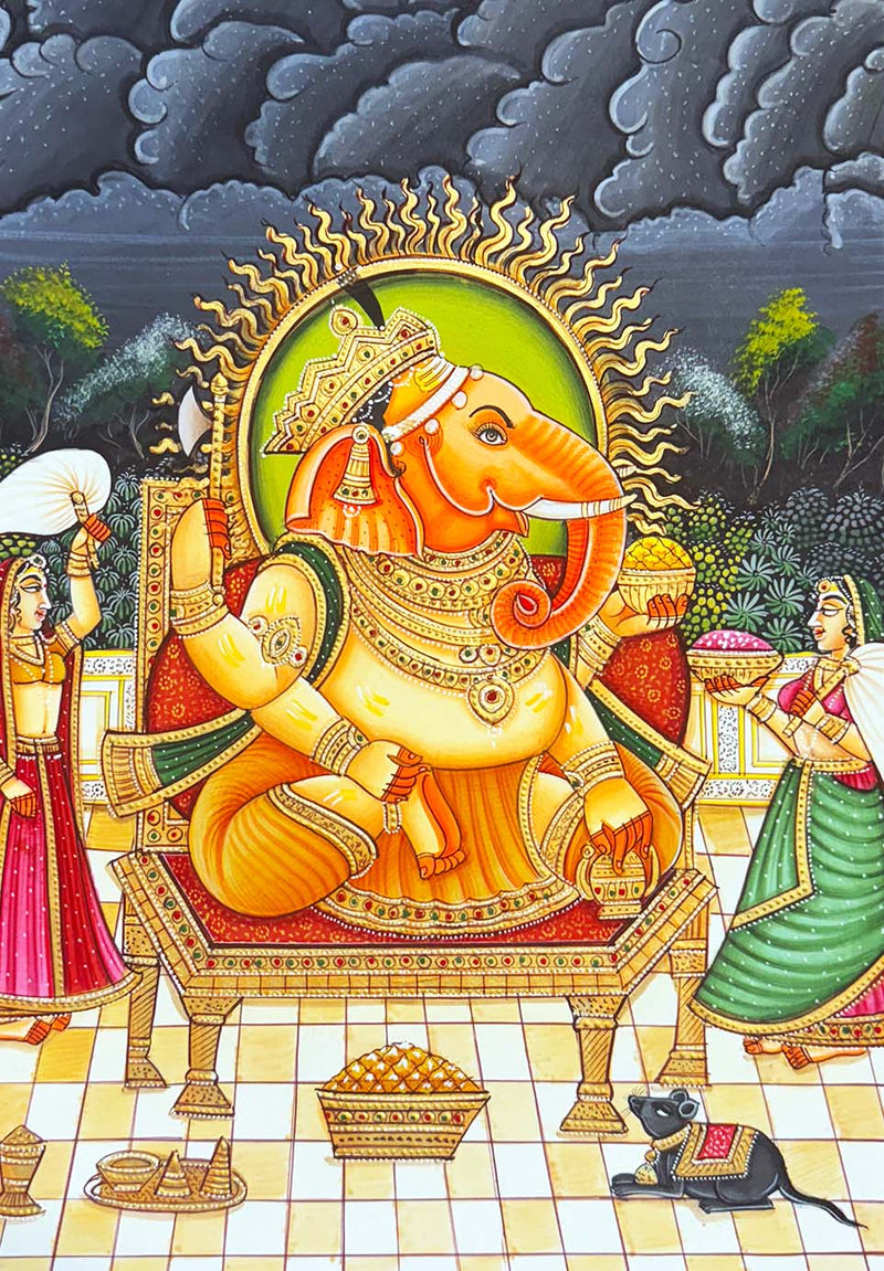 Ganpati Painting - Handmade (Unframed)