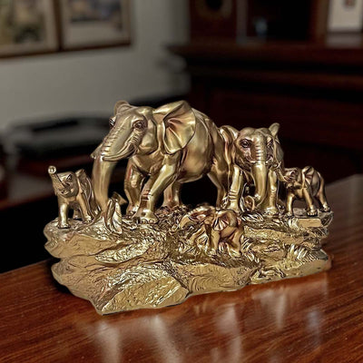 Life of Elephants Sculpture