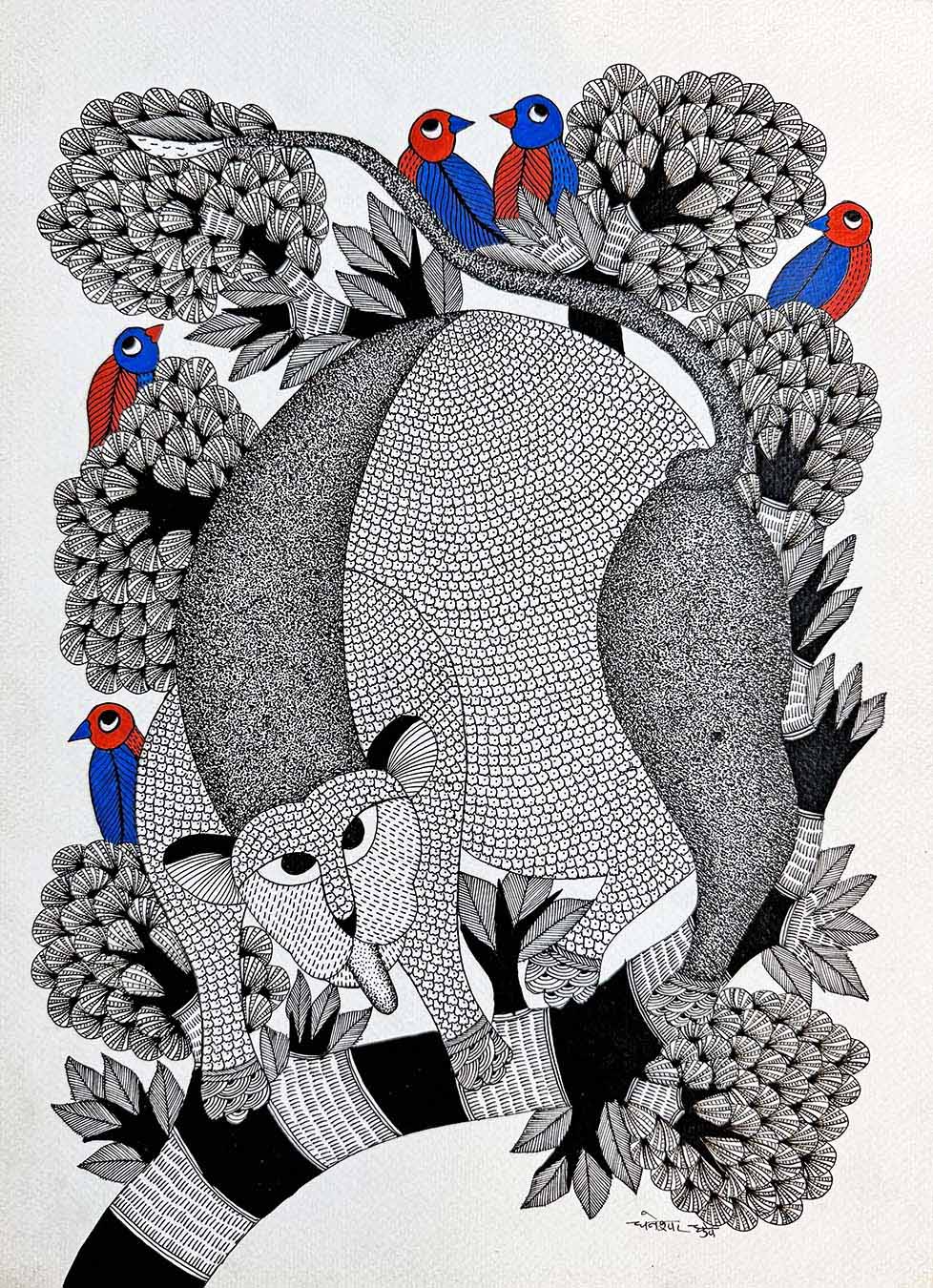 Gond Art Painting for Sale