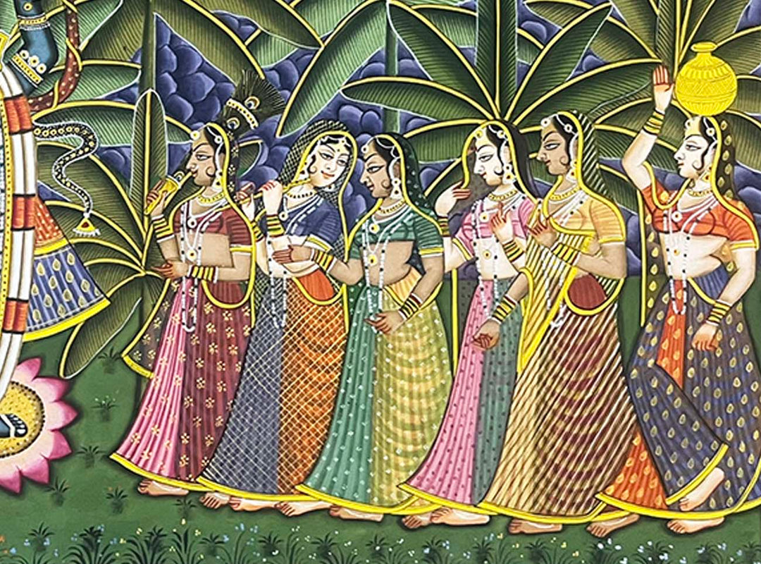 govardhan parvat pichwai painting, angel 2