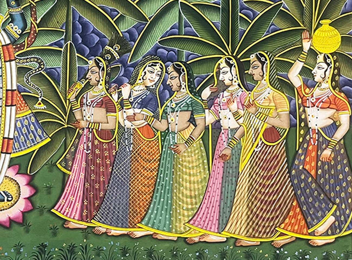 govardhan parvat pichwai painting, angel 2