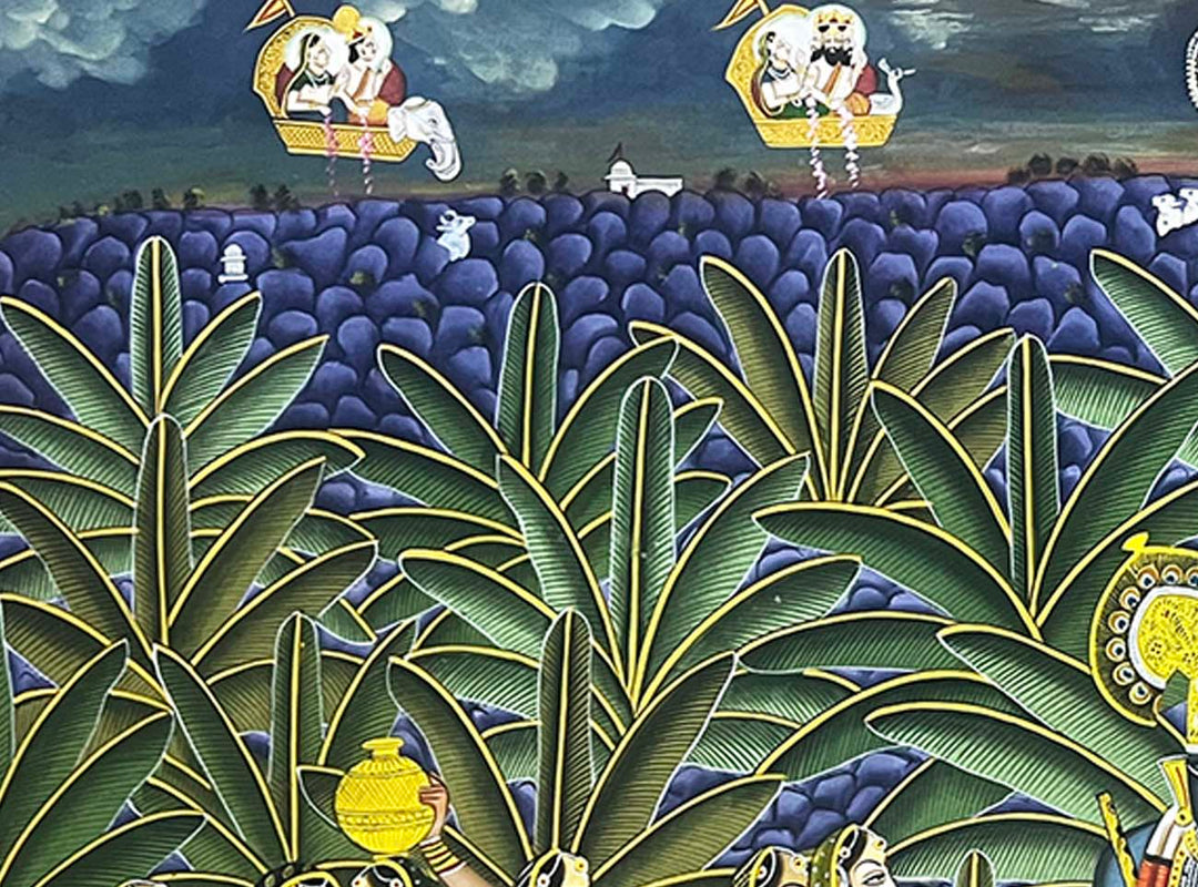 govardhan parvat pichwai painting, angel 4
