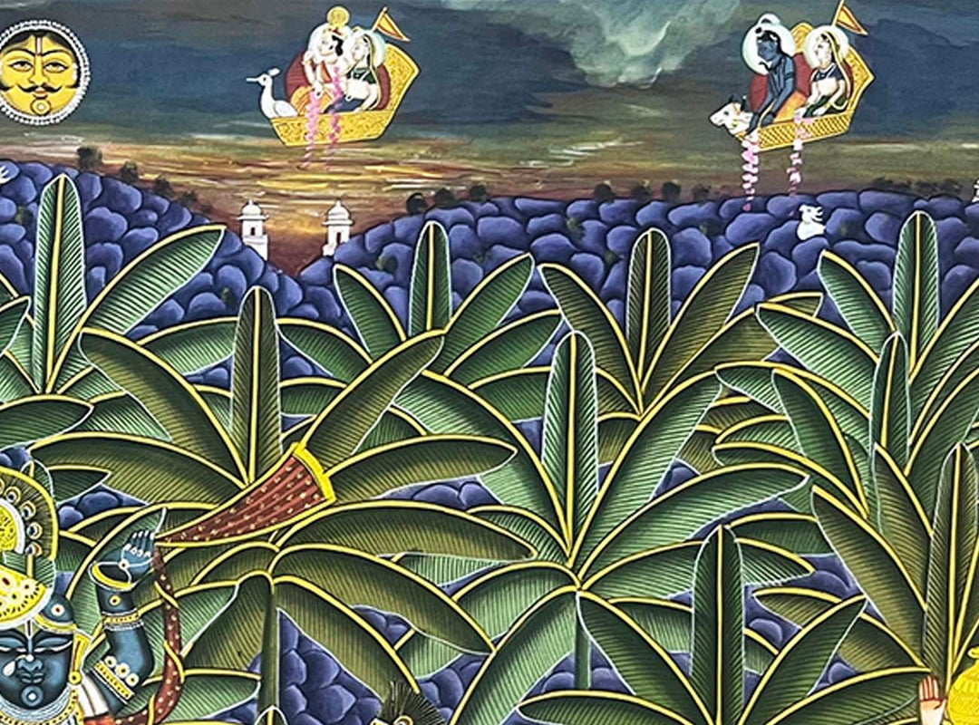 govardhan parvat pichwai painting, angel 5