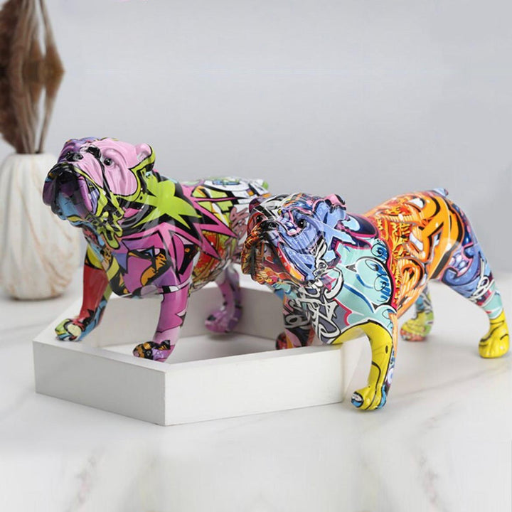 graffiti bulldog decor