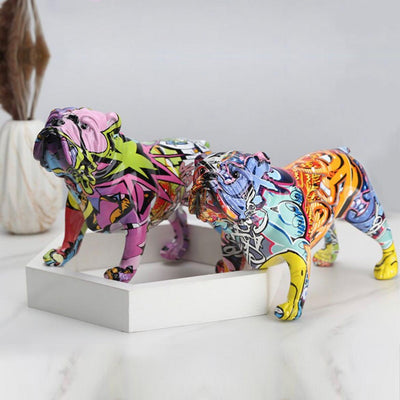 graffiti bulldog decor