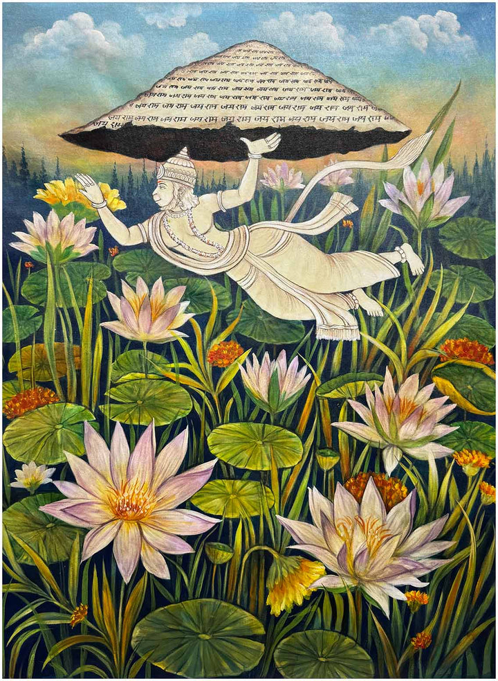 hanuman canvas painting