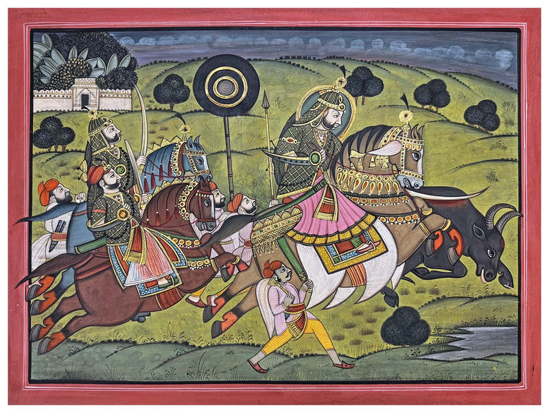 vintage hunting painting for sale