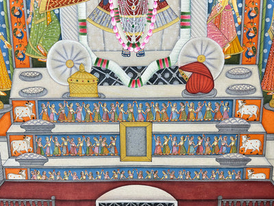 fine pichwai painting, closeup 2