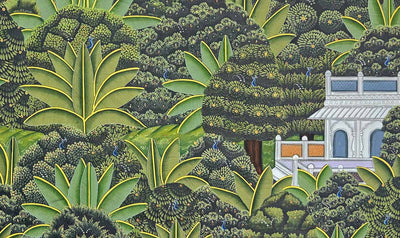 Jungle Pichwai Painting (Handmade / Unframed / 91.4 x149.8 cm)