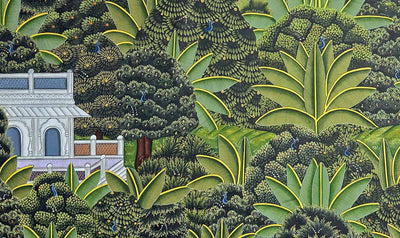 Jungle Pichwai Painting (Handmade / Unframed / 91.4 x149.8 cm)