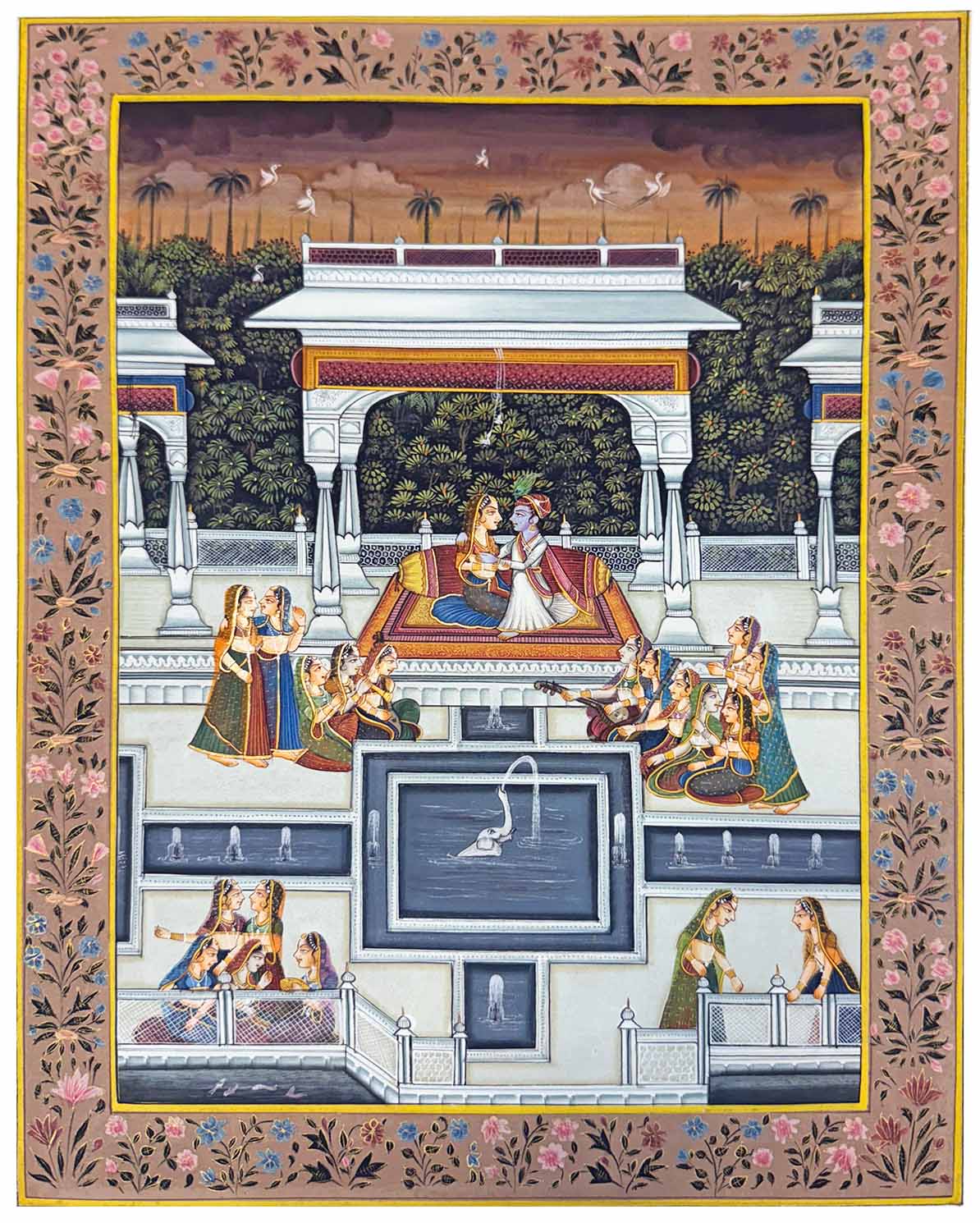 kishangarh miniature radha krishna painting