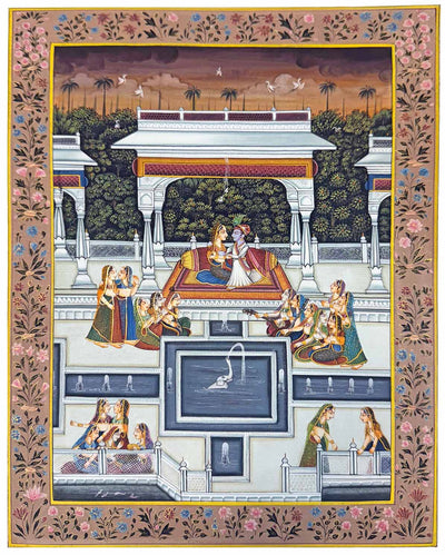 kishangarh miniature radha krishna painting