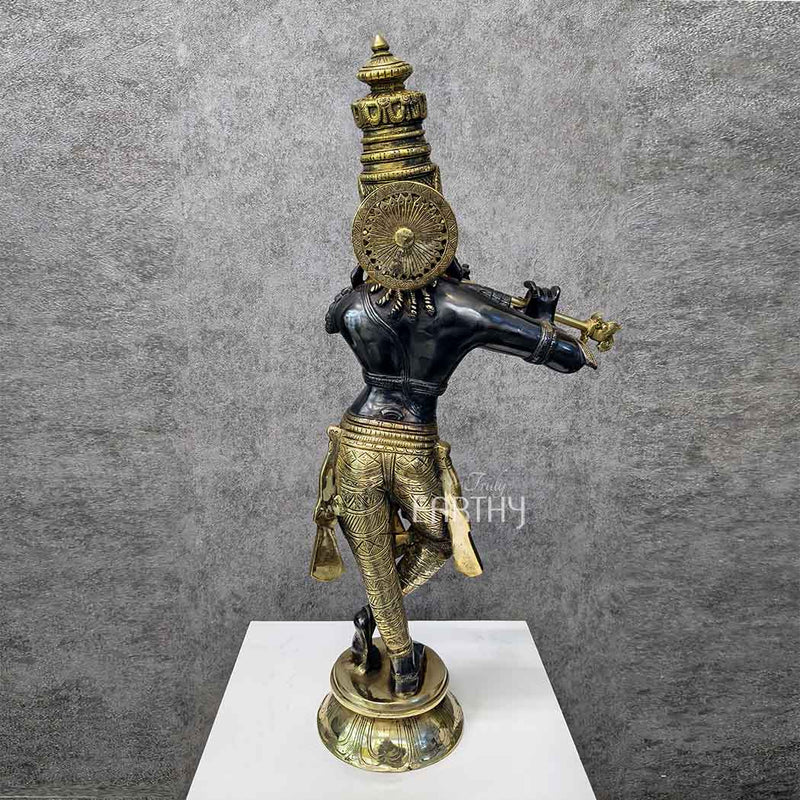 brass krishna idol_4