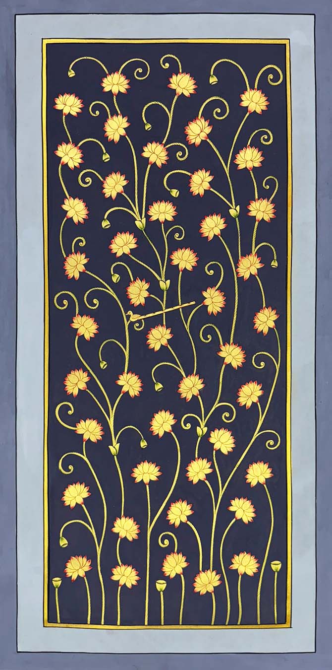 lotus pond painting