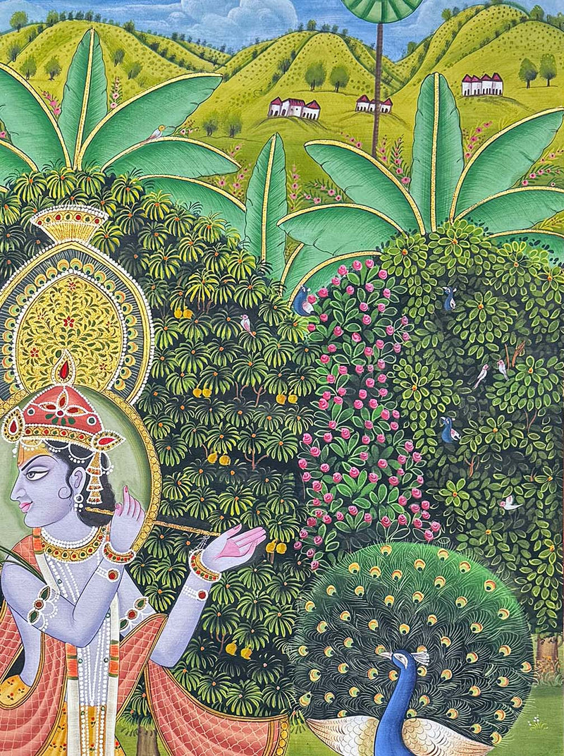 krishna painting, closeup 3