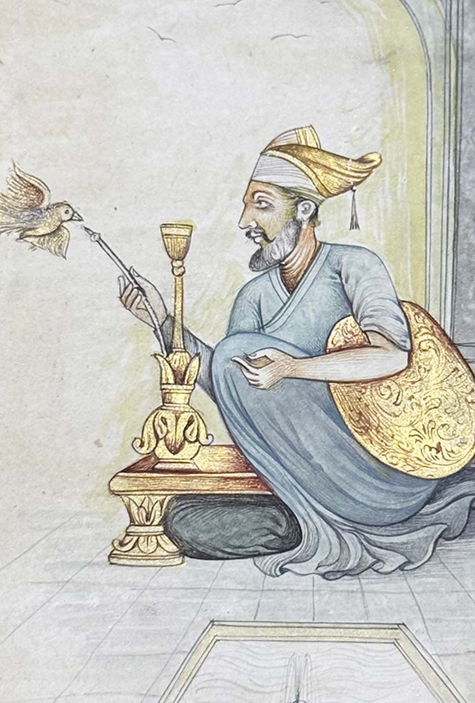 Nargis-e-Parinda - Handmade Miniature Painting