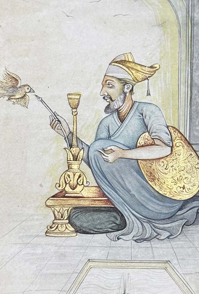 Nargis-e-Parinda - Handmade Miniature Painting