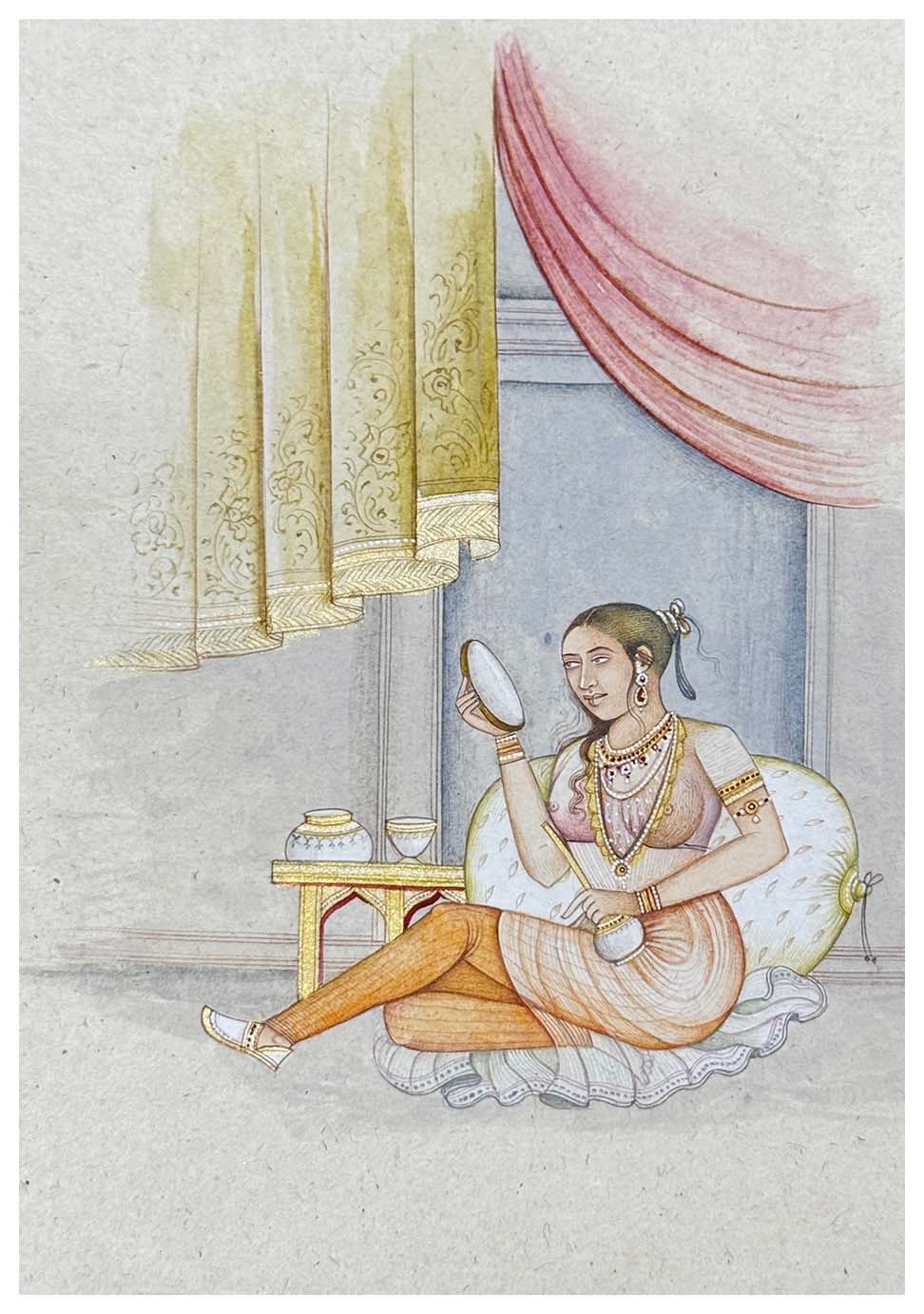 Aaina-e-Husn - Handmade Miniature Painting