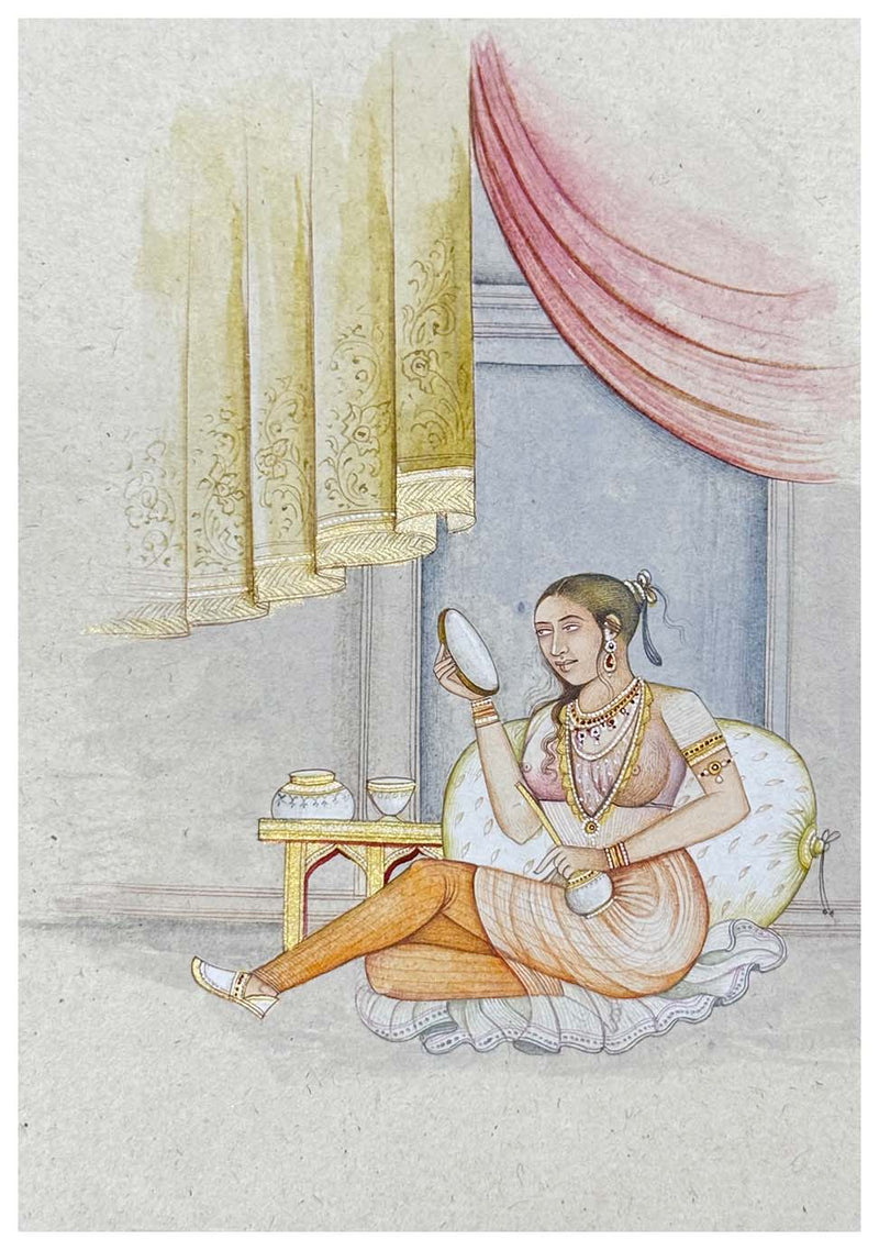 Aaina-e-Husn - Handmade Miniature Painting