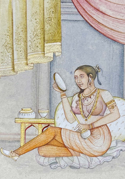 Aaina-e-Husn - Handmade Miniature Painting