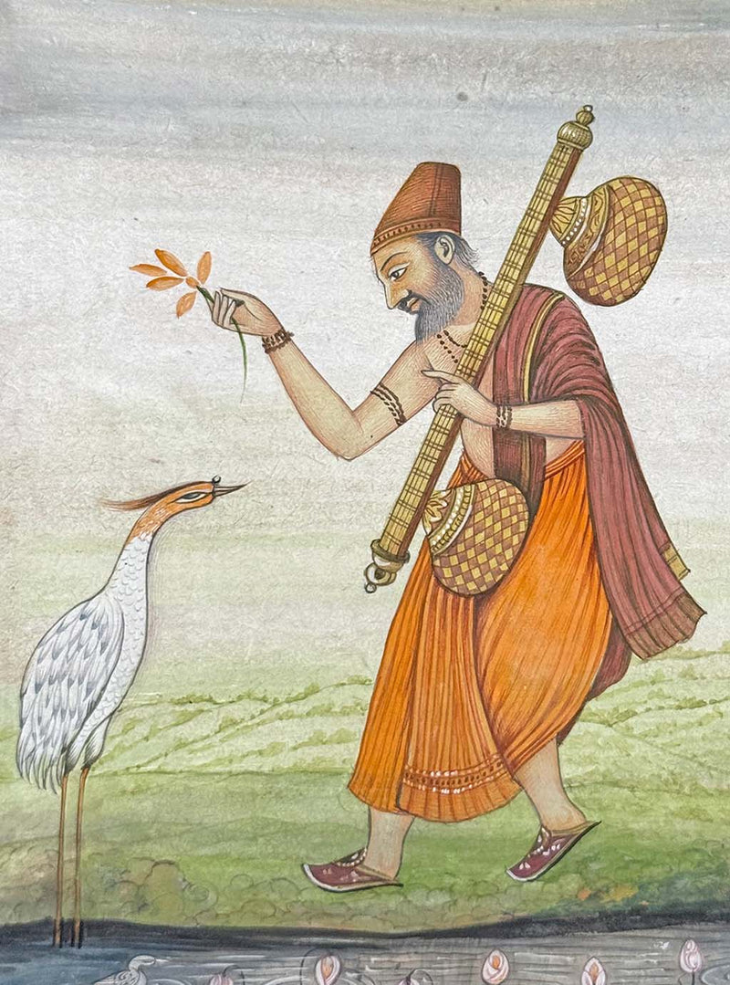 The Musician Sage - Handmade Miniature Painting