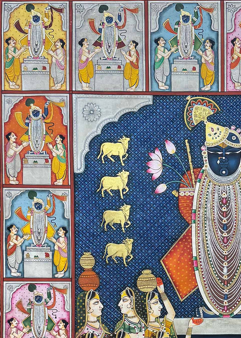 sharad purnima pichwai painting_closeup 2