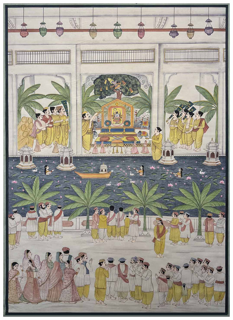 Dhwarkadheesh pichwai painting