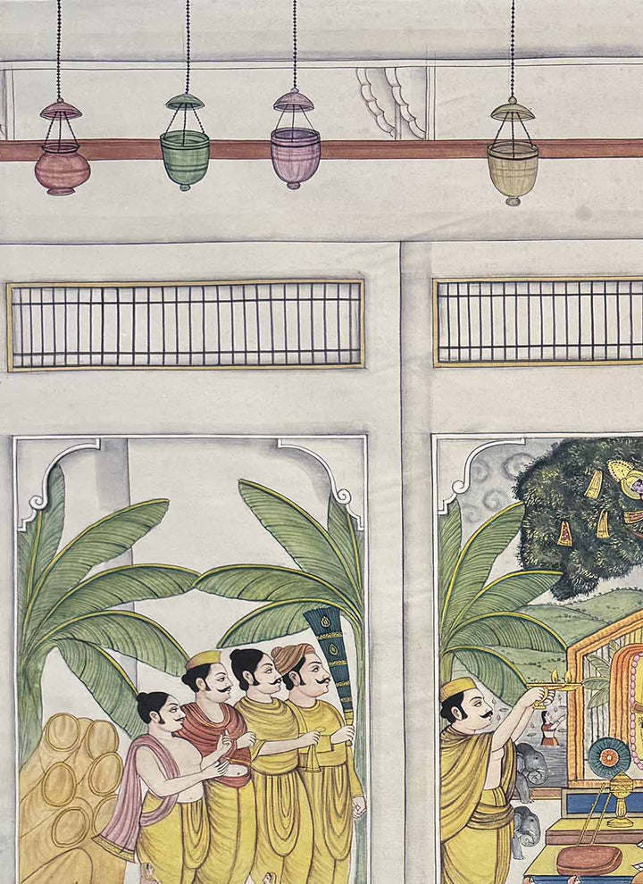 Dhwarkadheesh pichwai painting_8