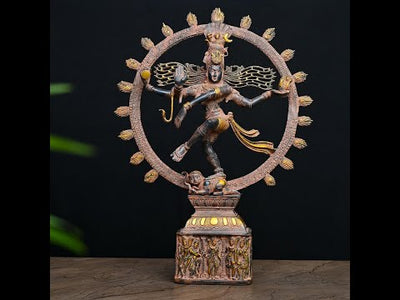 Brass Natraj Statue ( 11.3 Kg / Antique Finish)