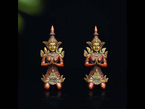 Thai Welcoming Angel - Set of 2 (Brass)