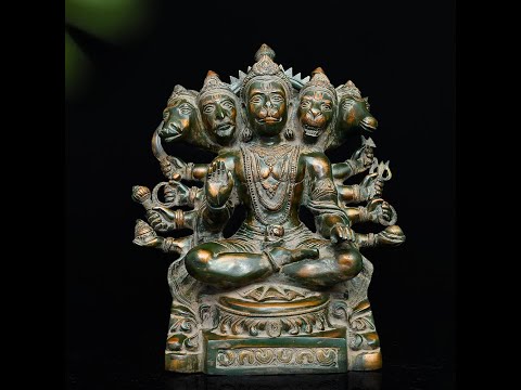Brass Panchamukhi Hanuman Statue