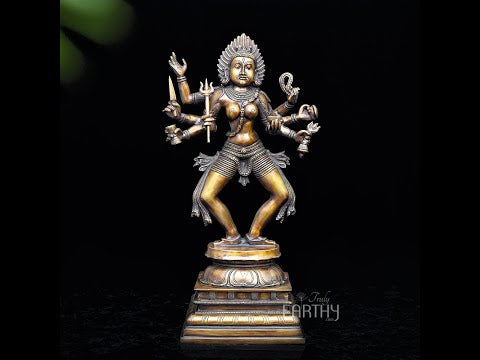 Bhairavi- Goddess Kali as the consort of Kal Bhairava / Handmade Brass Statue