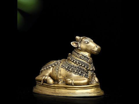 Brass Nandi Sculpture - Shiva&
