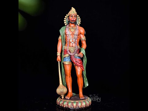 Standing Hanuman Ji Brass Statue ( 58.4 cm l Weight - 12.2 Kg)